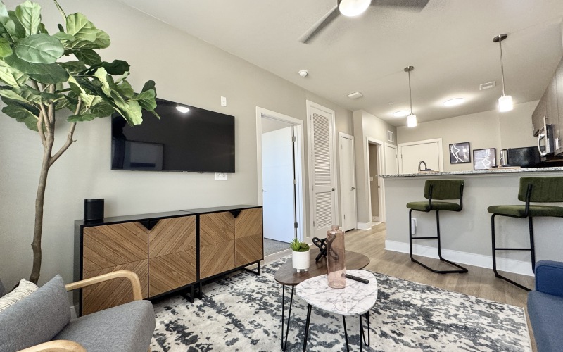 large windows brighten living room