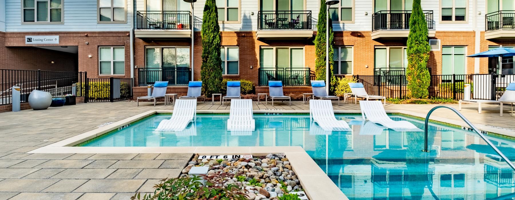 gated swimming pool area