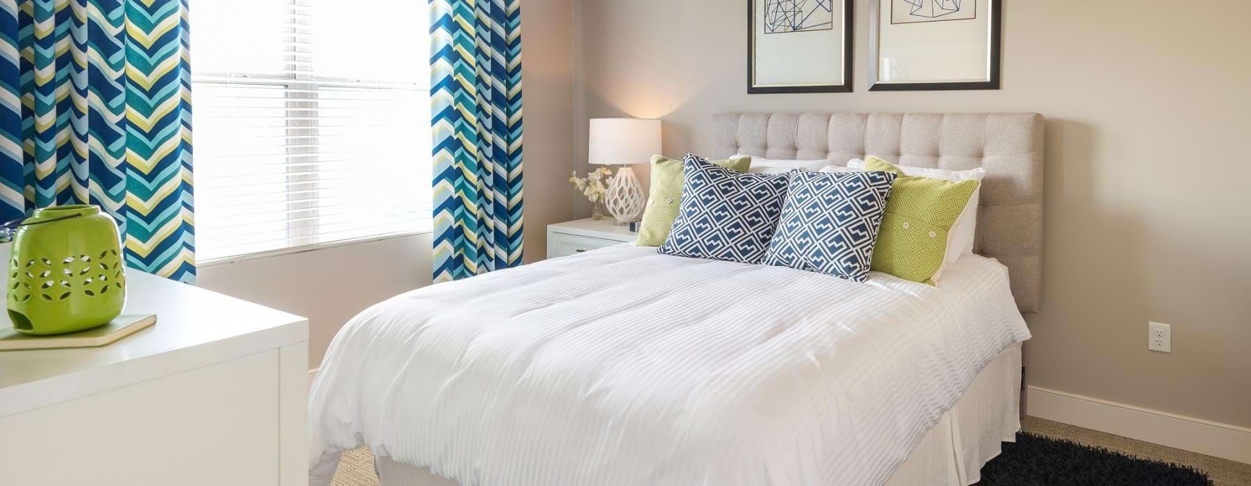 bedroom with large window